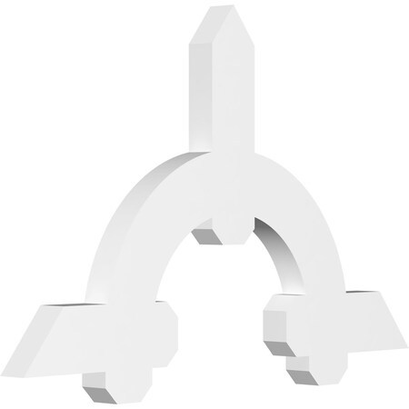 Ekena Millwork Ericson Architectural Grade PVC Gable Bracket, 36"W x 22 1/2"H x 2"D x 4"F, 15/12 Pitch GBP036X23X0204ERI00